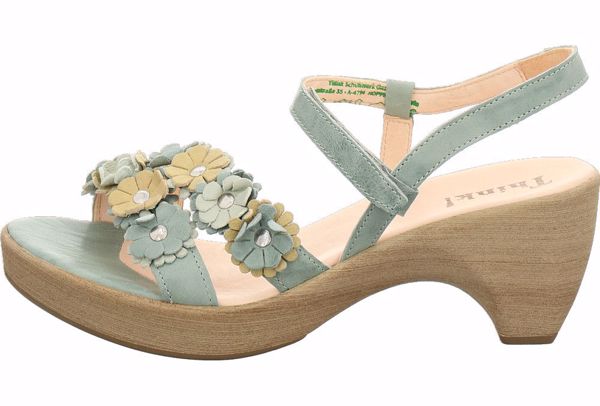 Think Zeppa sandal med blomster
